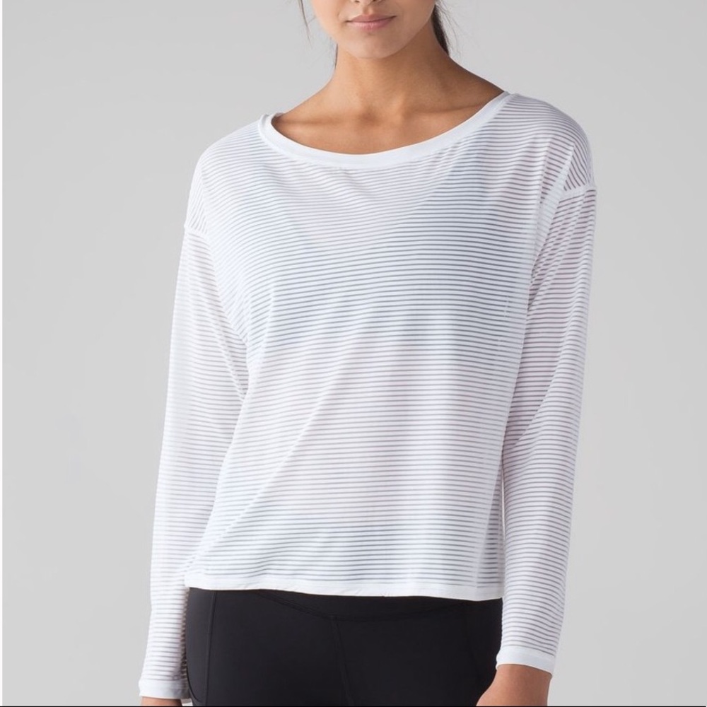 Lululemon Lean In Long Sleeve White